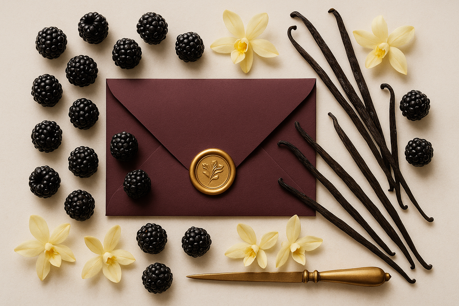 black raspberry vanilla envelope