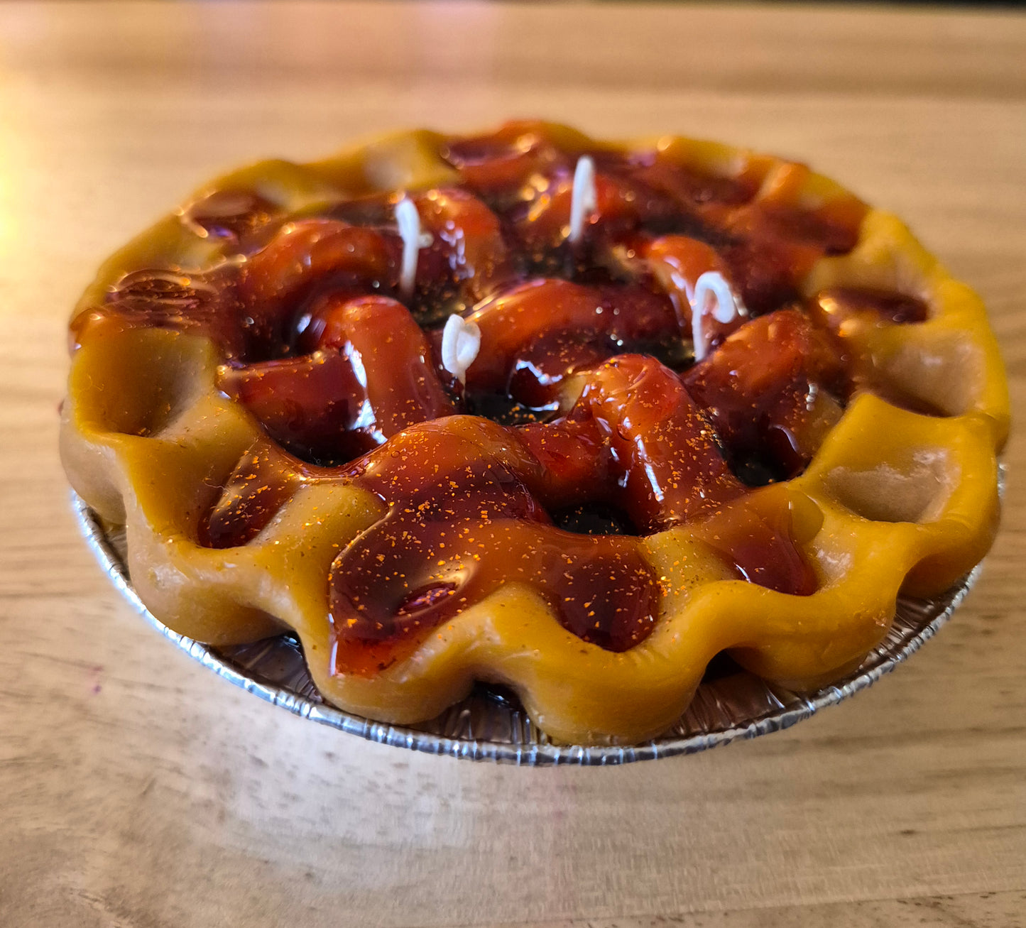 Apple Lattice 5-inch Pie Candle