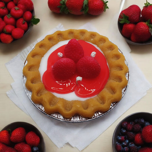Strawberry Cheesecake 5 Inch Pie Candle
